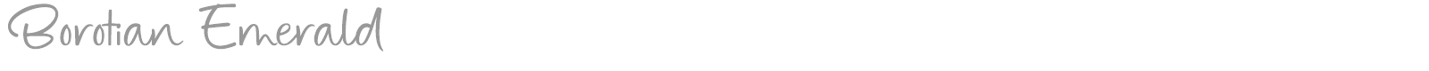 Borotian Emerald font preview